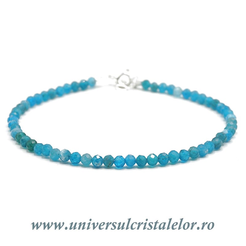 Bratara apatit rotund fatetat - 3,3mm