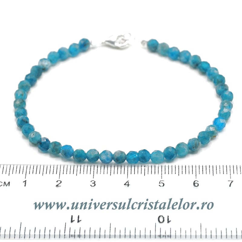 Bratara apatit rotund fatetat - 4,3 mm