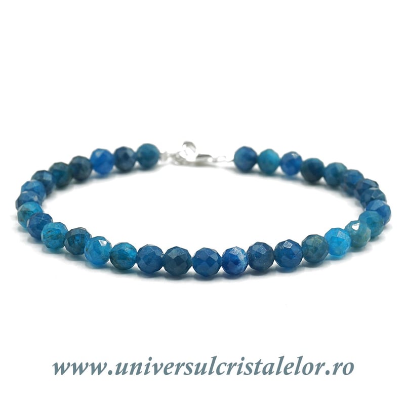 Bratara apatit rotund fatetat - 5,2 mm