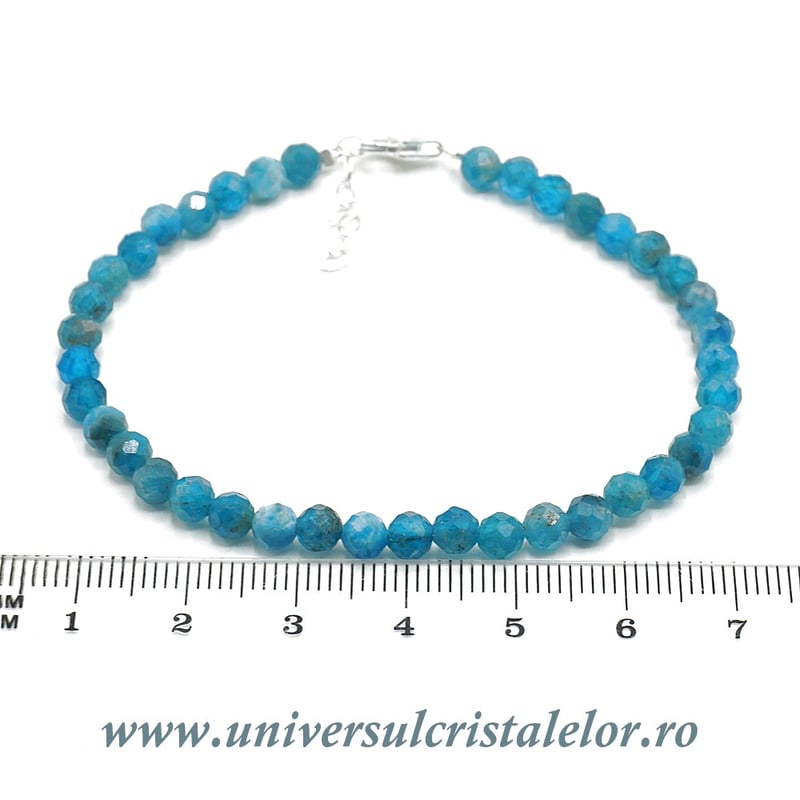 Bratara apatit rotund fatetat - 4,5 mm