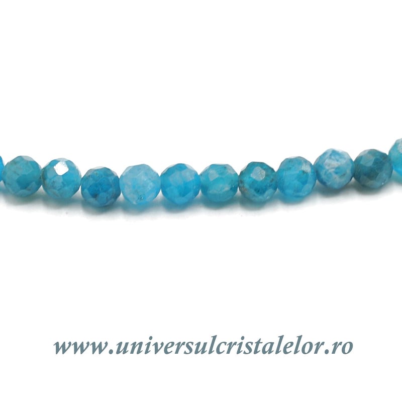 Colier apatit rotund fatetat - 4,3mm