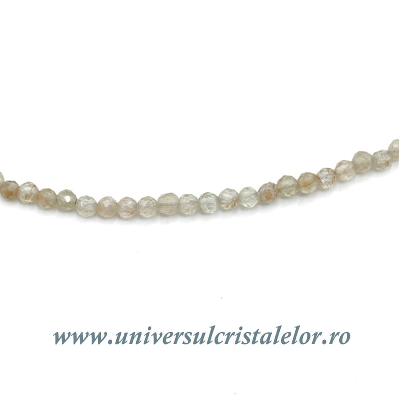 Colier apatit galben rotund fatetat - 2 mm