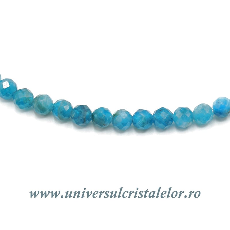Colier apatit rotund fatetat - 4,5mm