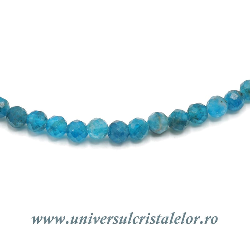 Colier apatit rotund fatetat - 4,3mm