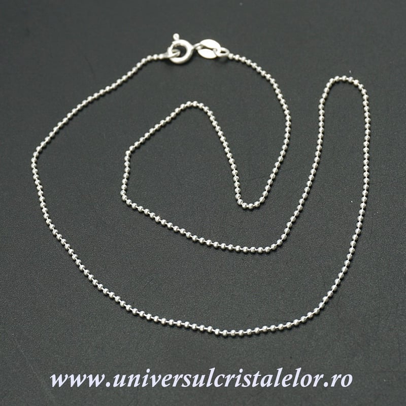 Lantisor Argint model bilute m1- 50cm