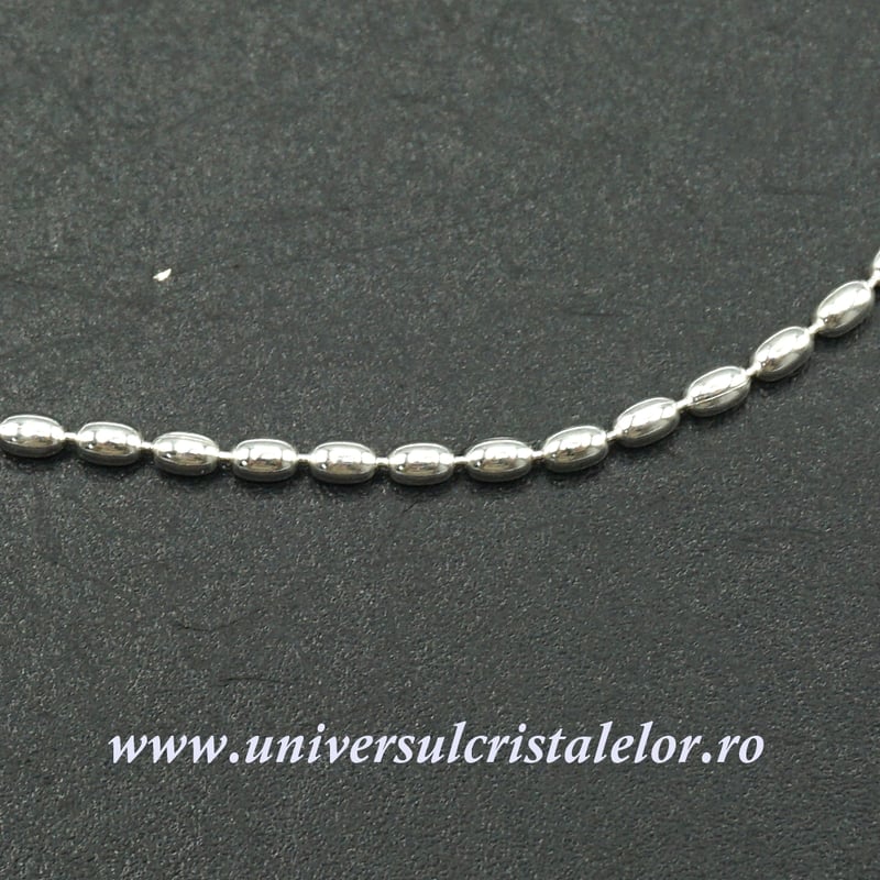 Lănțișor din argint 925 model bob de orez 50 cm