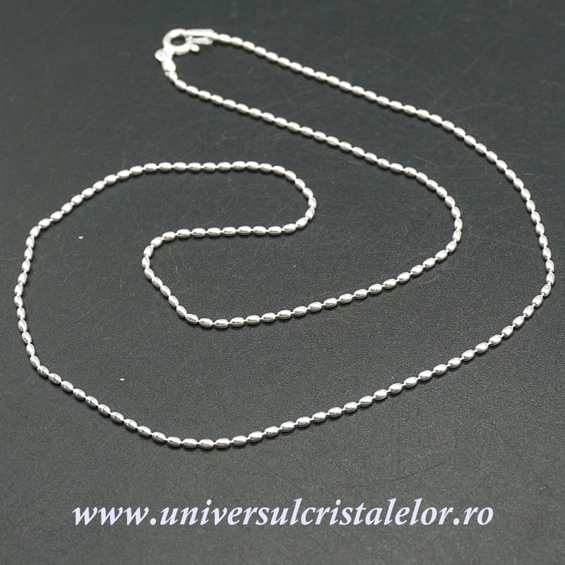 Lănțișor din argint 925 model bob de orez 50 cm