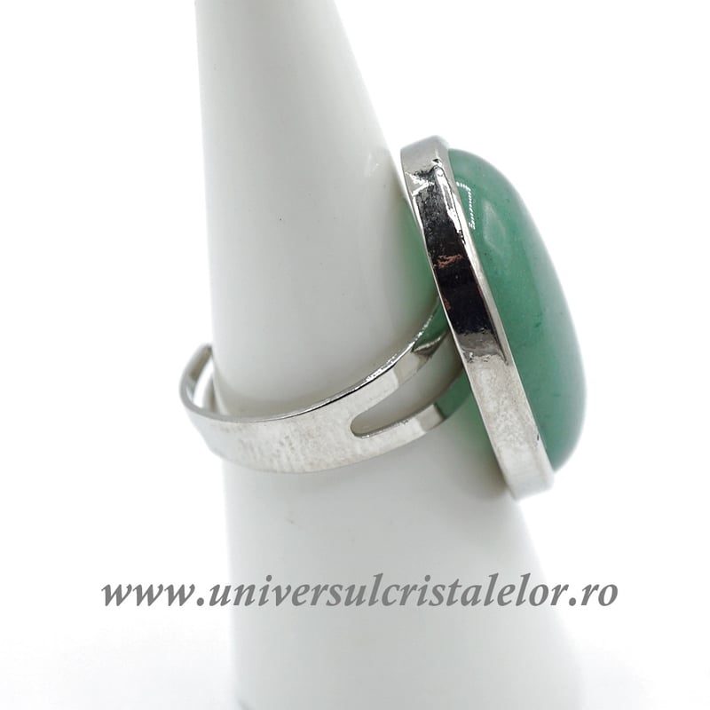 Inel aventurin oval reglabil m5