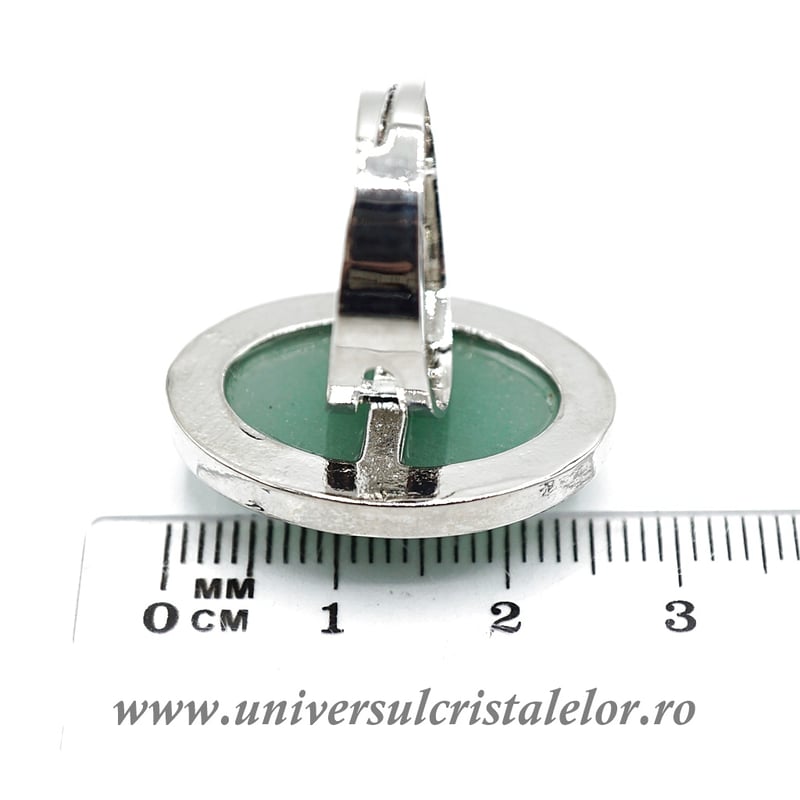 Inel aventurin oval reglabil m5