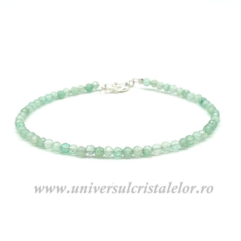 Bratara aventurin rotund fatetat - 3 mm