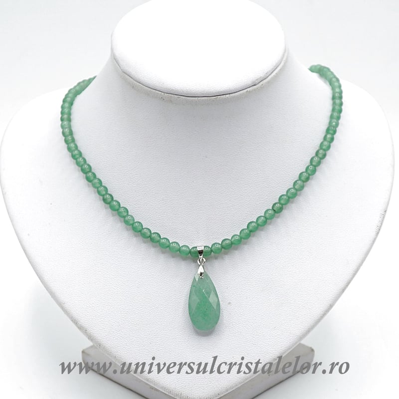 Colier cu pandantiv aventurin lacrima