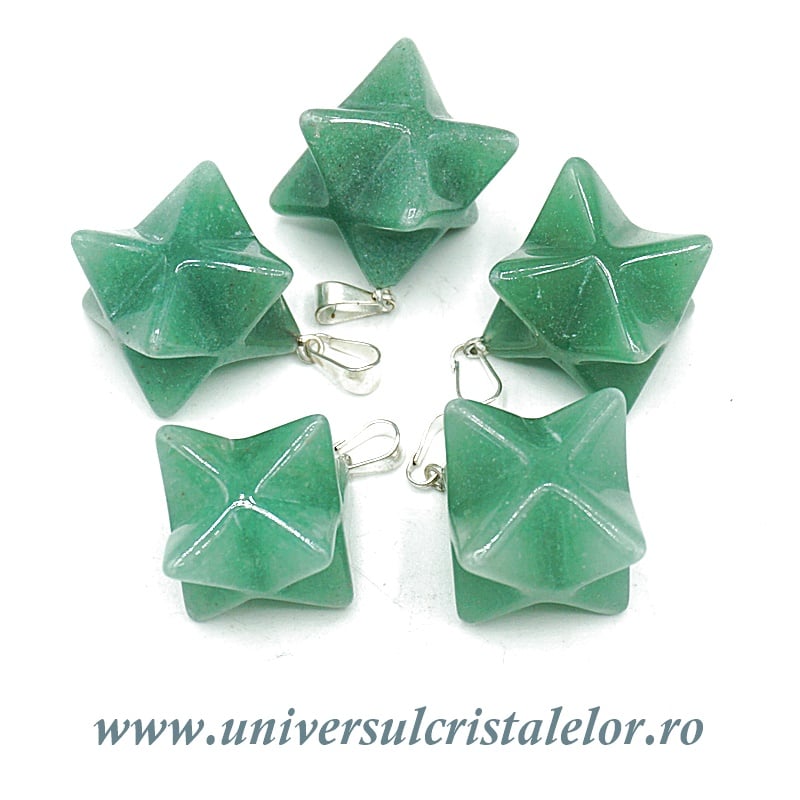 Pandantiv aventurin merkaba