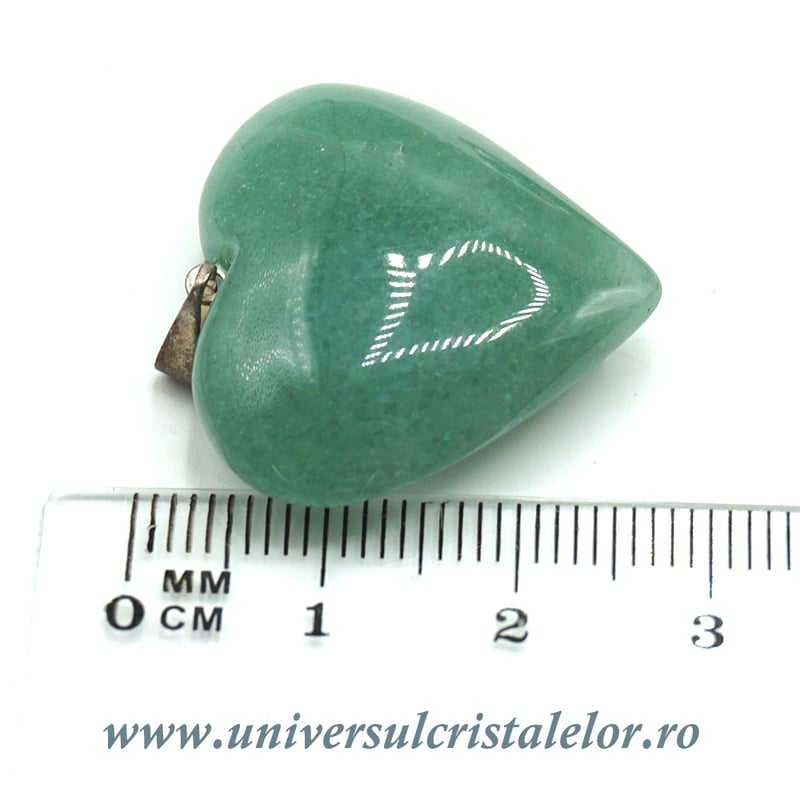 Pandantiv aventurin inima