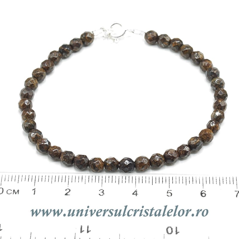 Bratara bronzit rotund fatetat - 4,5mm