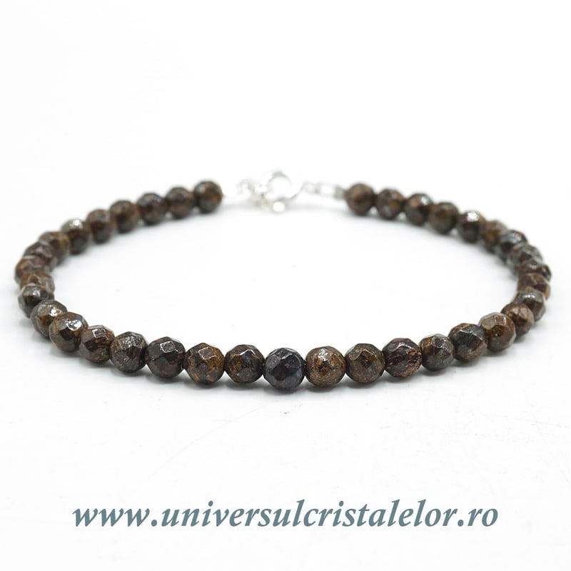 Bratara bronzit rotund fatetat - 4,5mm