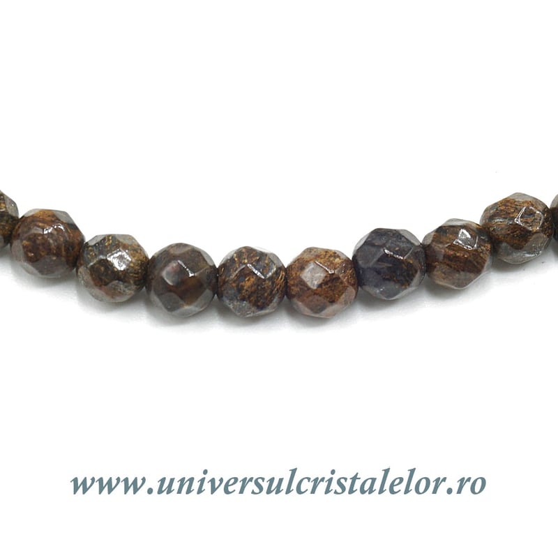 Colier bronzit rotund fatetat - 4,5 mm