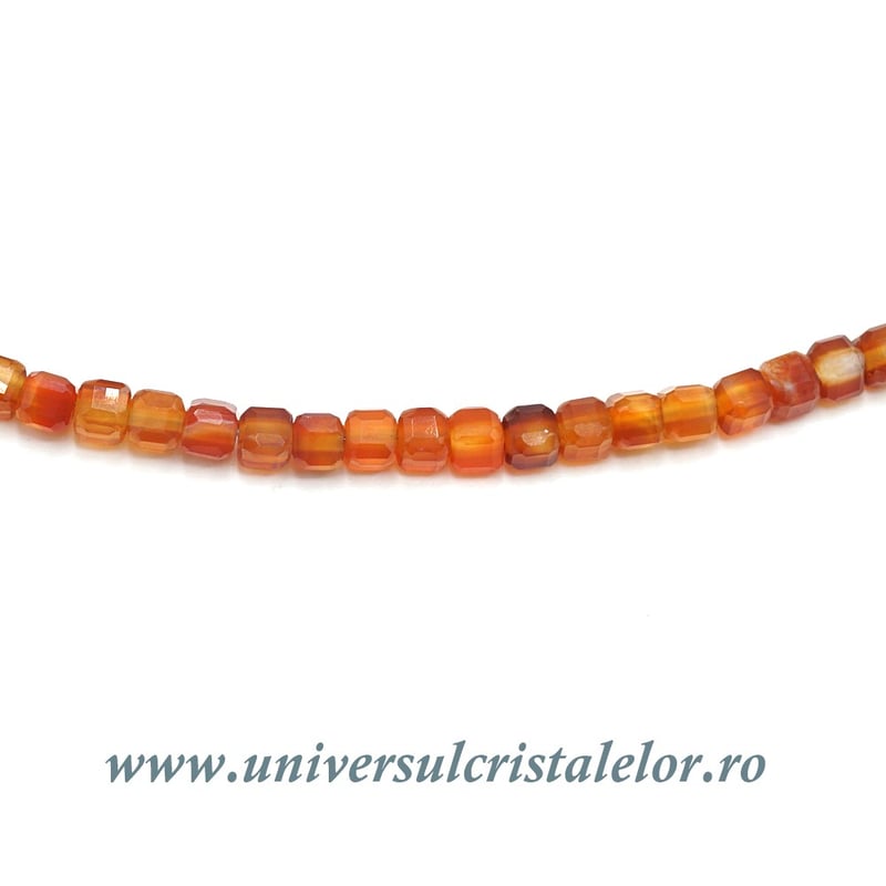 Colier carneol cub fatetat - 2,5 mm