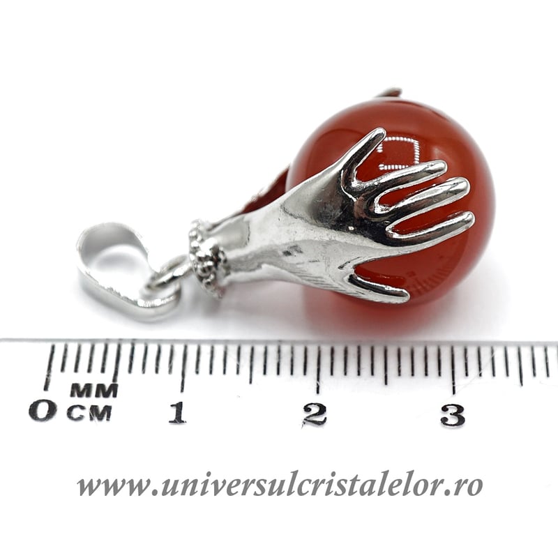 Pandantiv carneol sfera m1