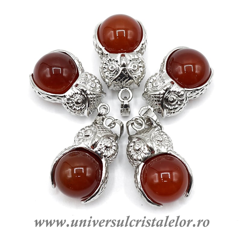 Pandantiv carneol sfera m2