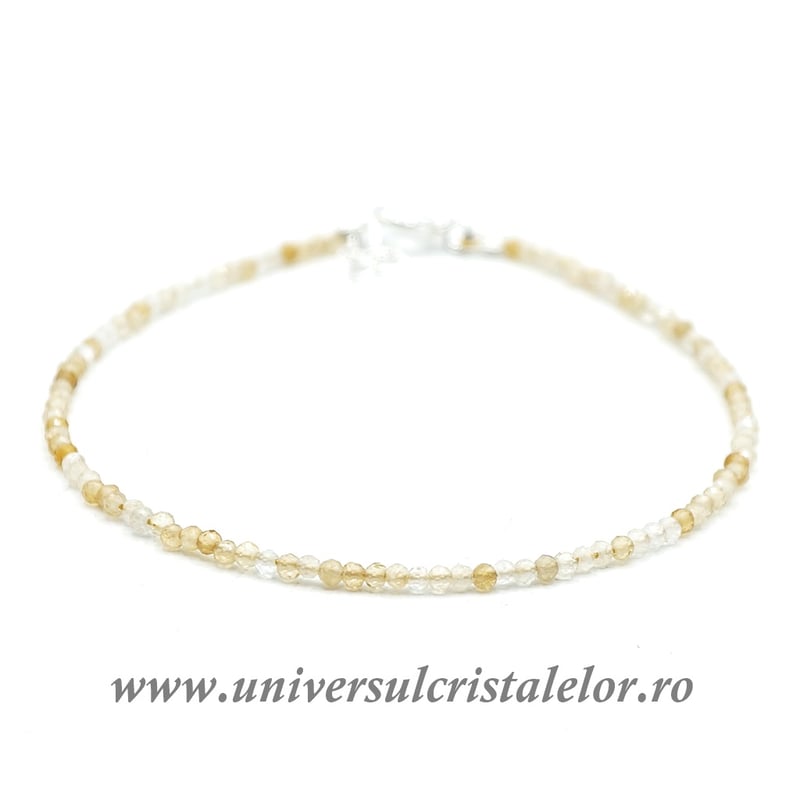 Bratara citrin rotund fatetat 1.9 mm