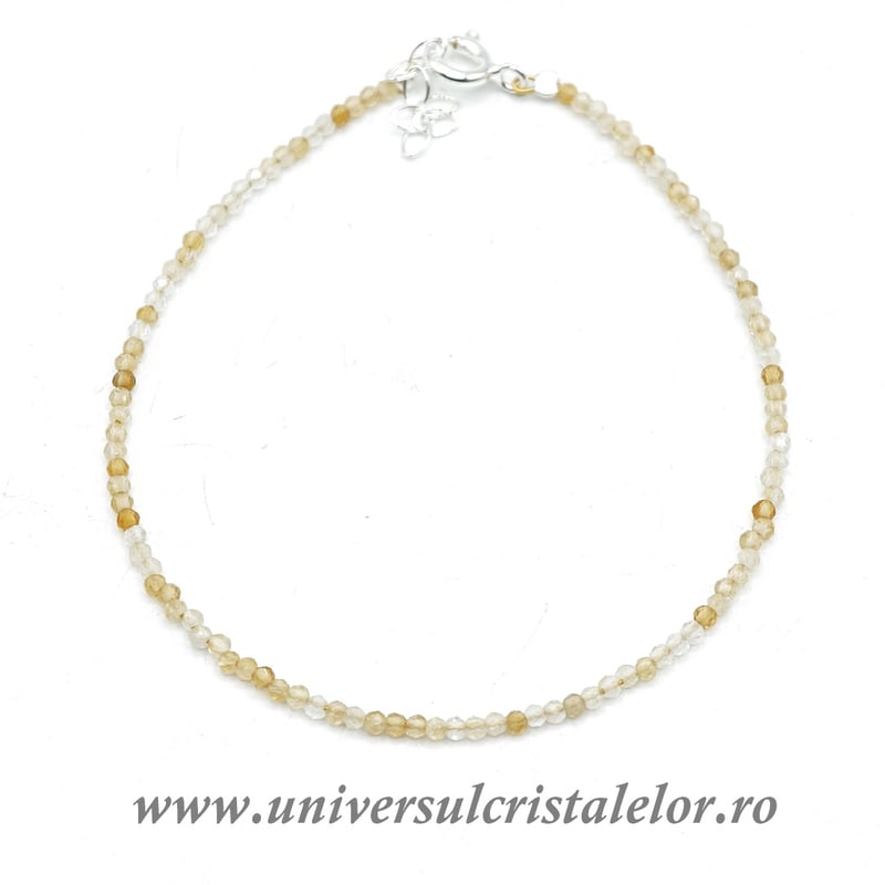 Bratara citrin rotund fatetat 1.9 mm