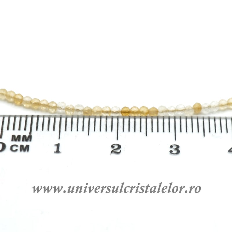 Colier citrin rotund fatetat 1,9 mm
