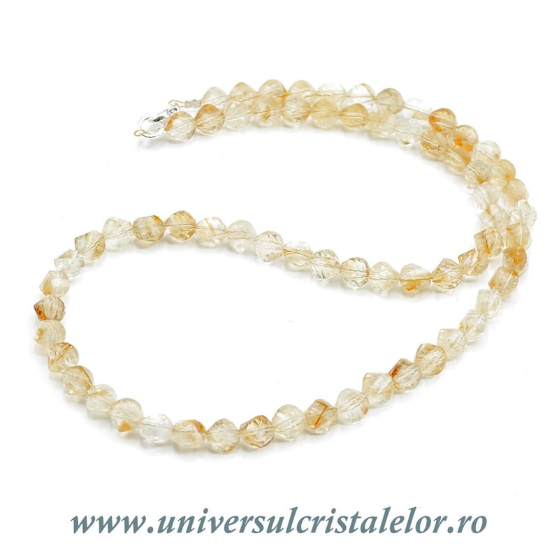 Colier citrin fatetat -5,5mm