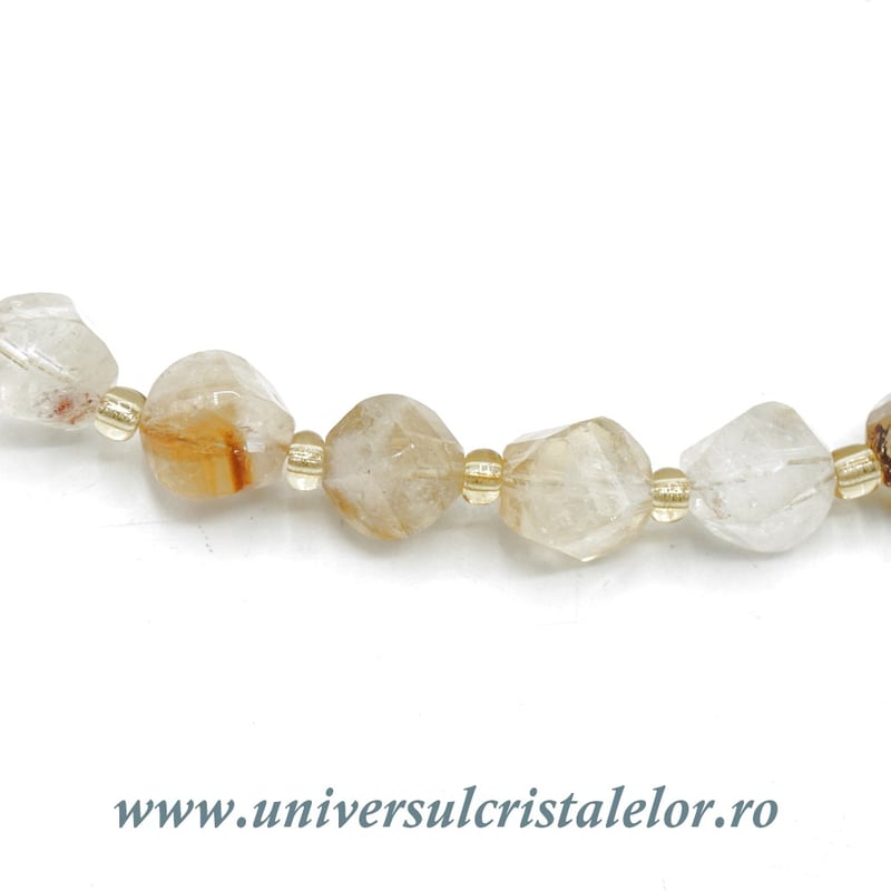 Colier citrin fatetat -7mm