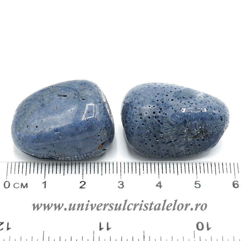 Coral albastru piatra rulata