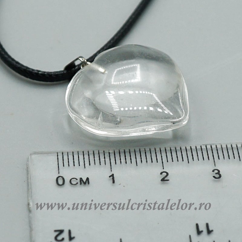 Set cristal de stanca bratara si pandantiv cu snur si cutie