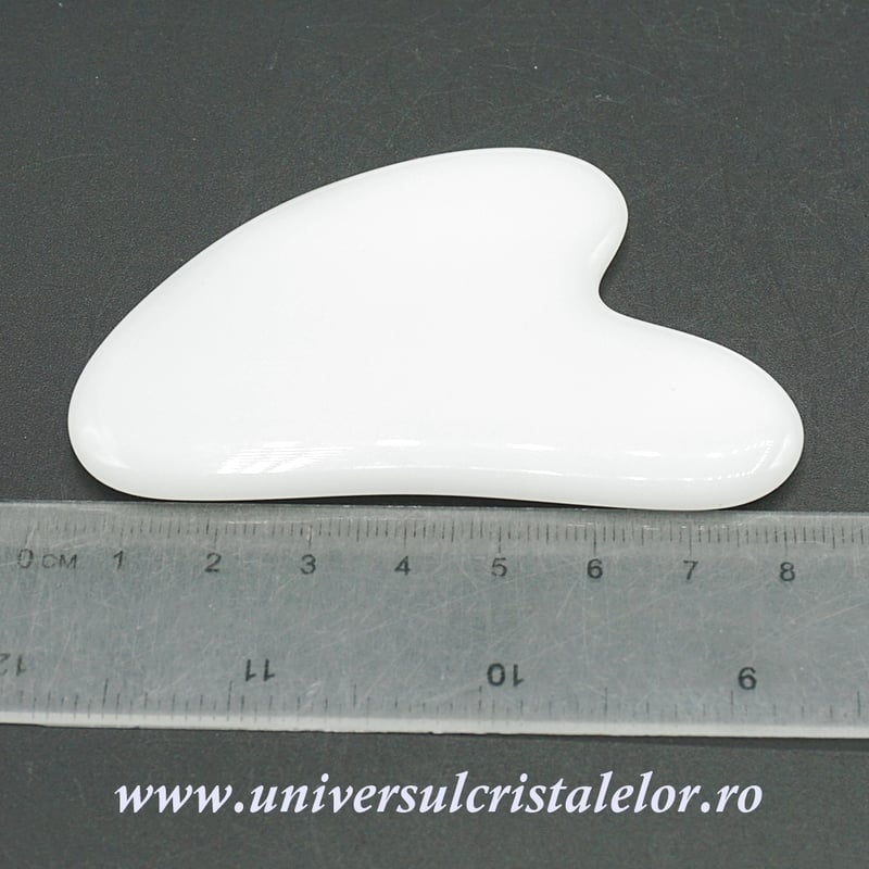 Piatra Gua Sha cuart alb laptos
