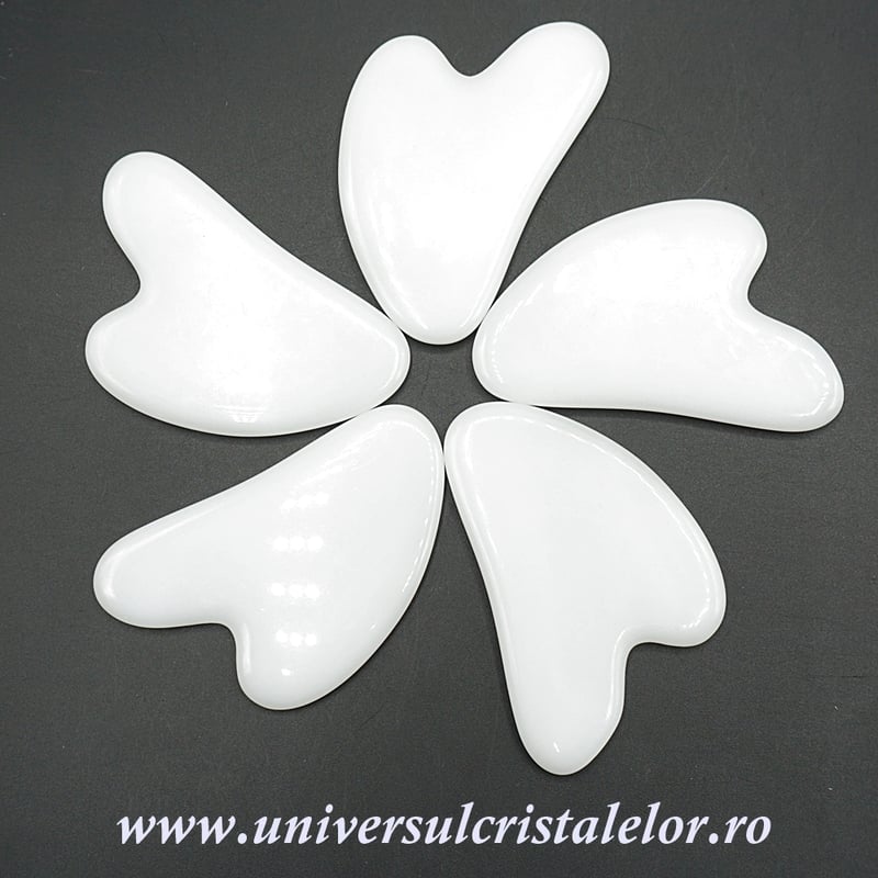 Piatra Gua Sha cuart alb laptos