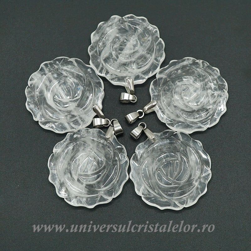 Pandantiv cristal de stanca floare