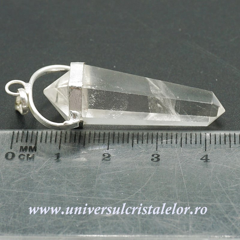 Pandantiv cristal de stanca dublu varf