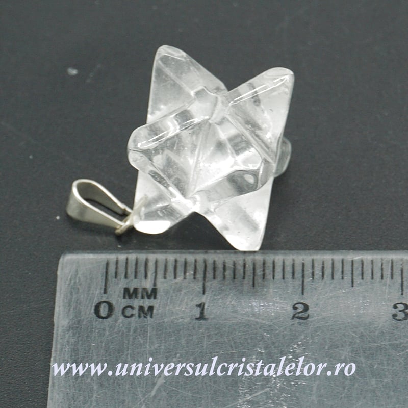 Pandantiv cristal de stanca merkaba