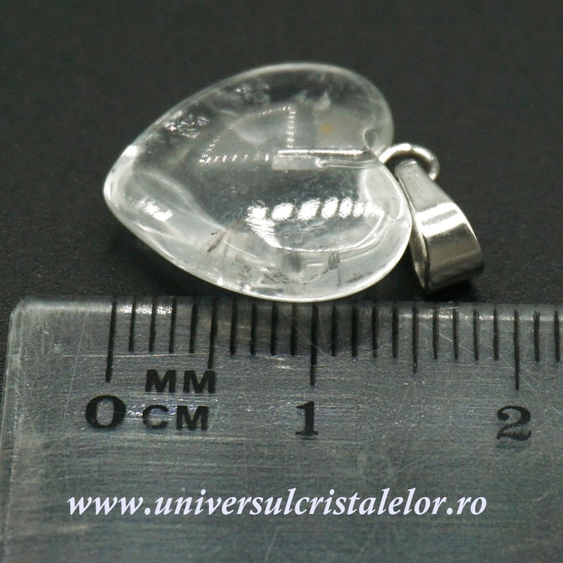 Pandantiv cristal de stanca inimioara