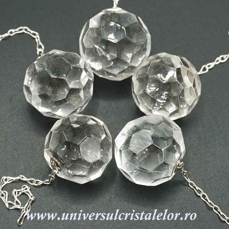 Pendul cristal de stanca sfera fatetata