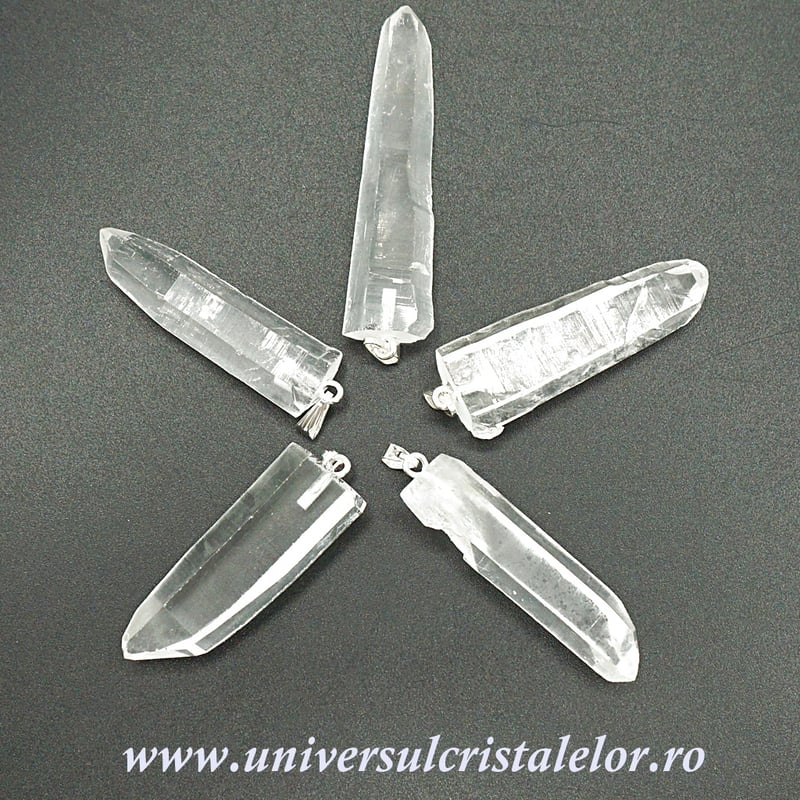Pandantiv cristal de stanca varf lemurian