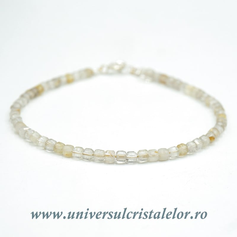 Bratara cuart rutilat cub fatetat - 2,8 mm