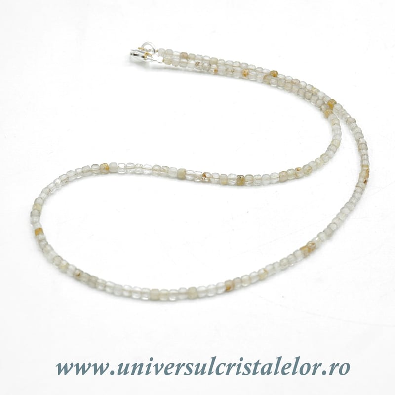 Colier cuart rutilat cub fatetat - 2 ,8mm