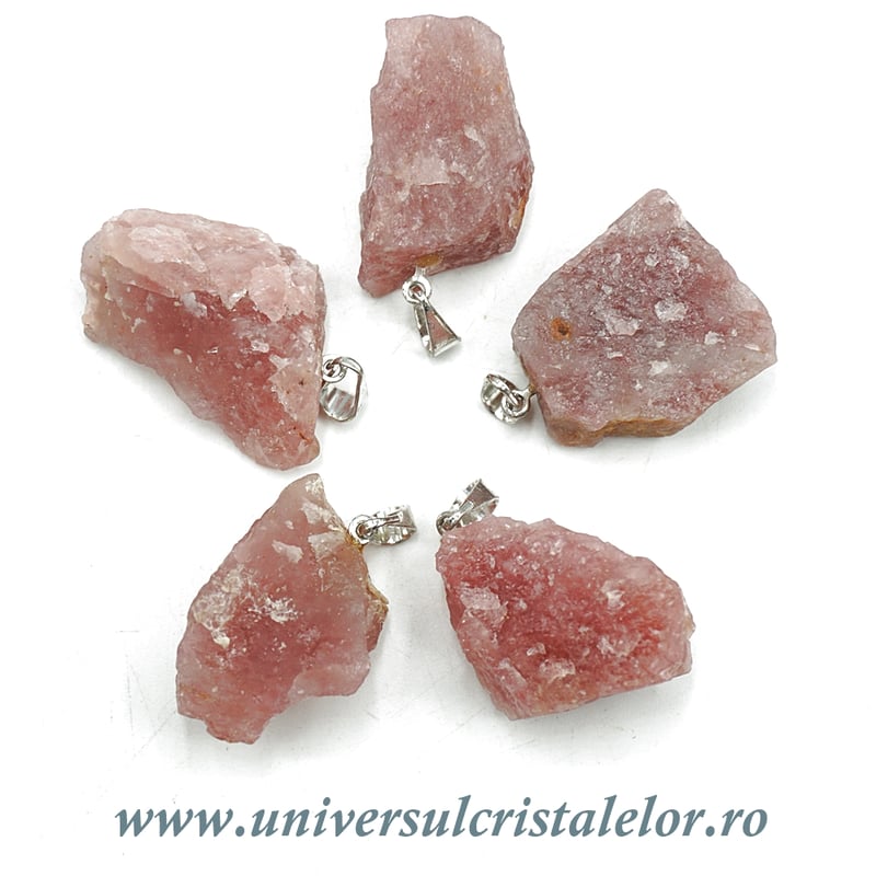 Pandantiv cuart rosu