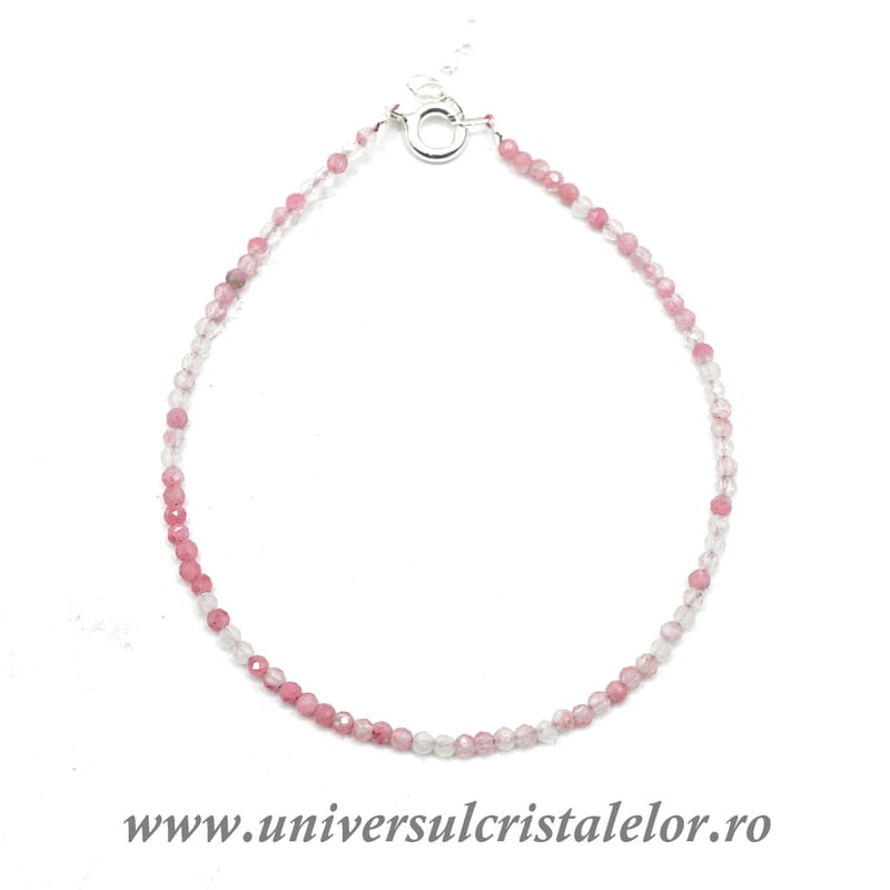 Bratara cuart roz ( Sakura ) 2 mm