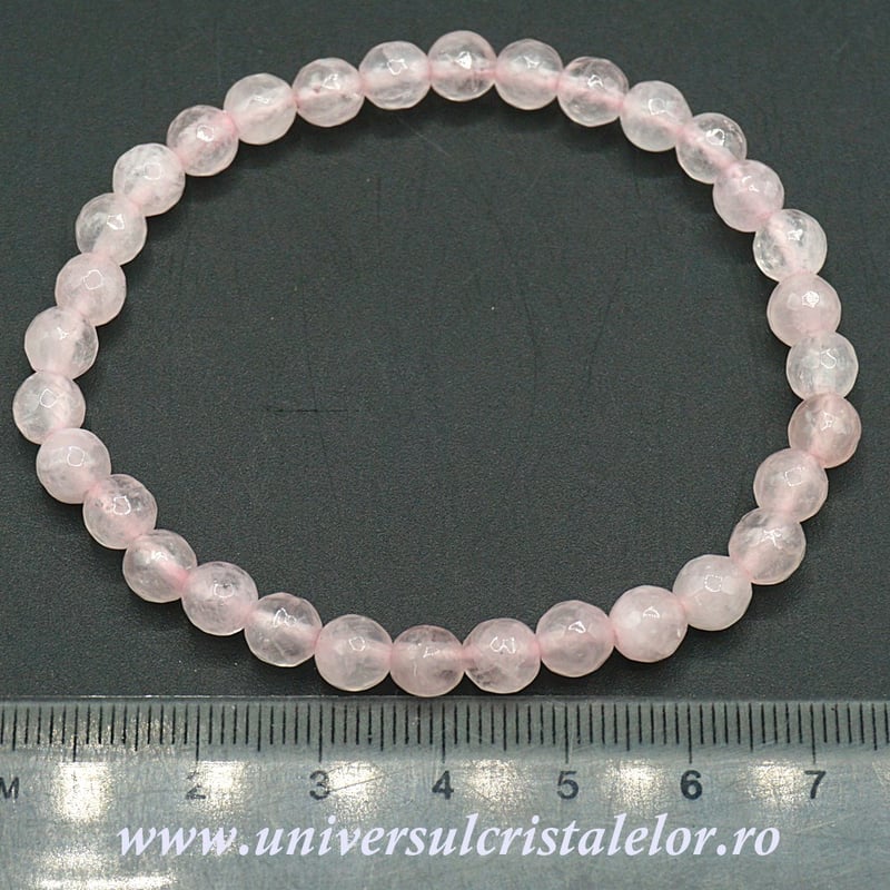 Bratara cuart roz fatetat