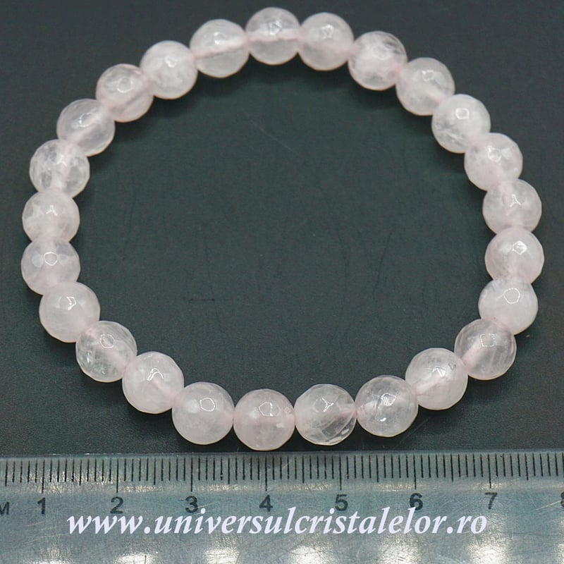 Bratara cuart roz fatetat