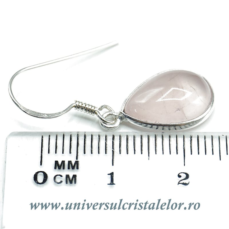 Cercei cuart roz lacrima