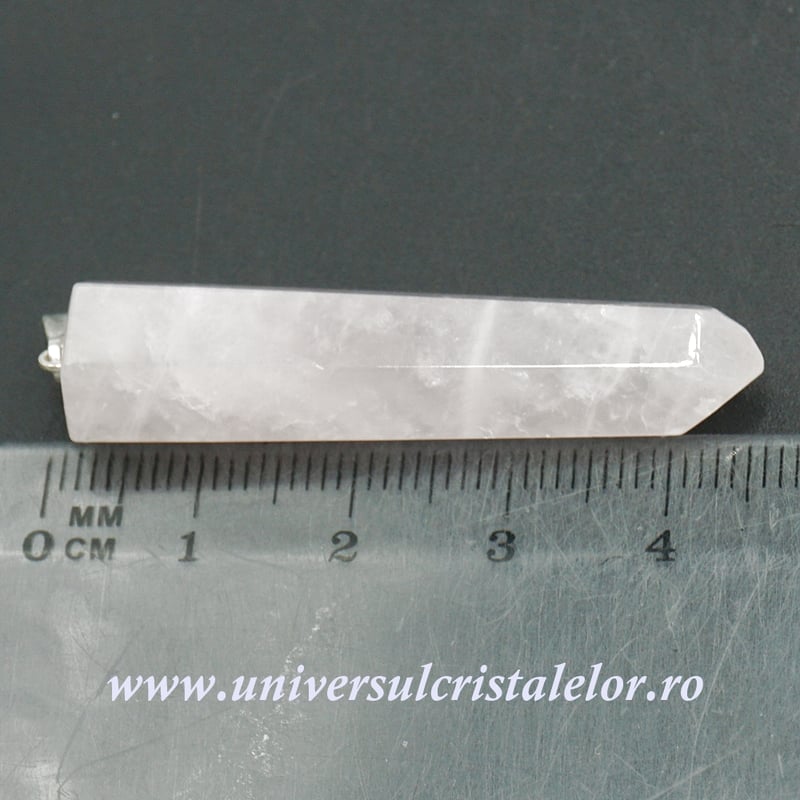 Pandantiv cuart roz varf