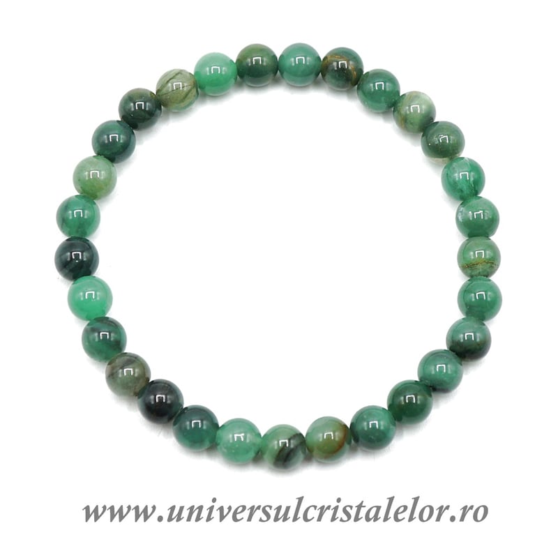 Bratara cuart verde - 6 mm