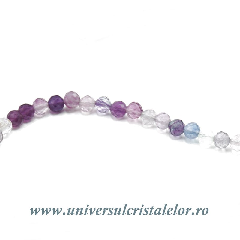 Colier fluorina rotund fatetat - 4,2mm