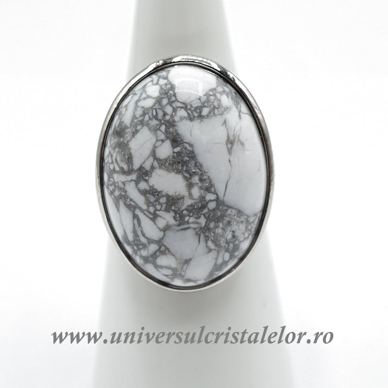 Inel howlit oval reglabil m5