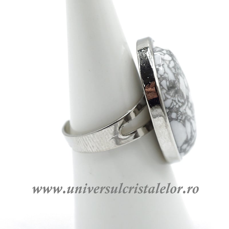 Inel howlit oval reglabil m5